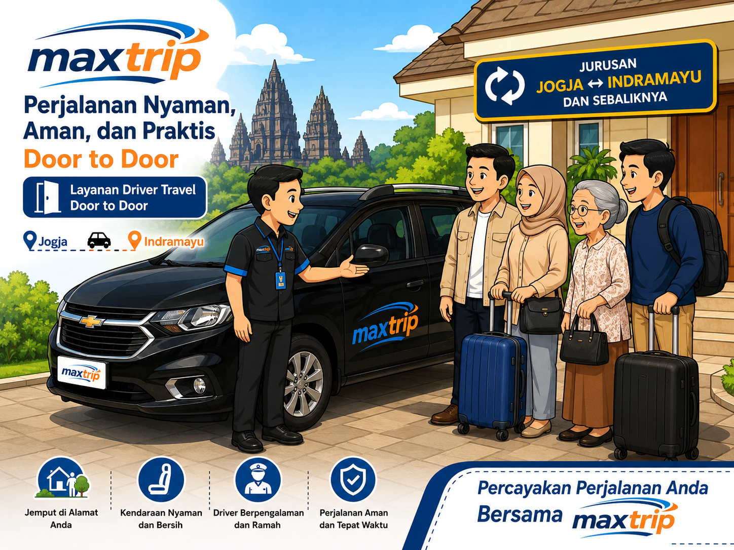 Travel dan pengiriman paket / barang door to door jurusan Jogja Indramayu dan sebaliknya by maxtrip