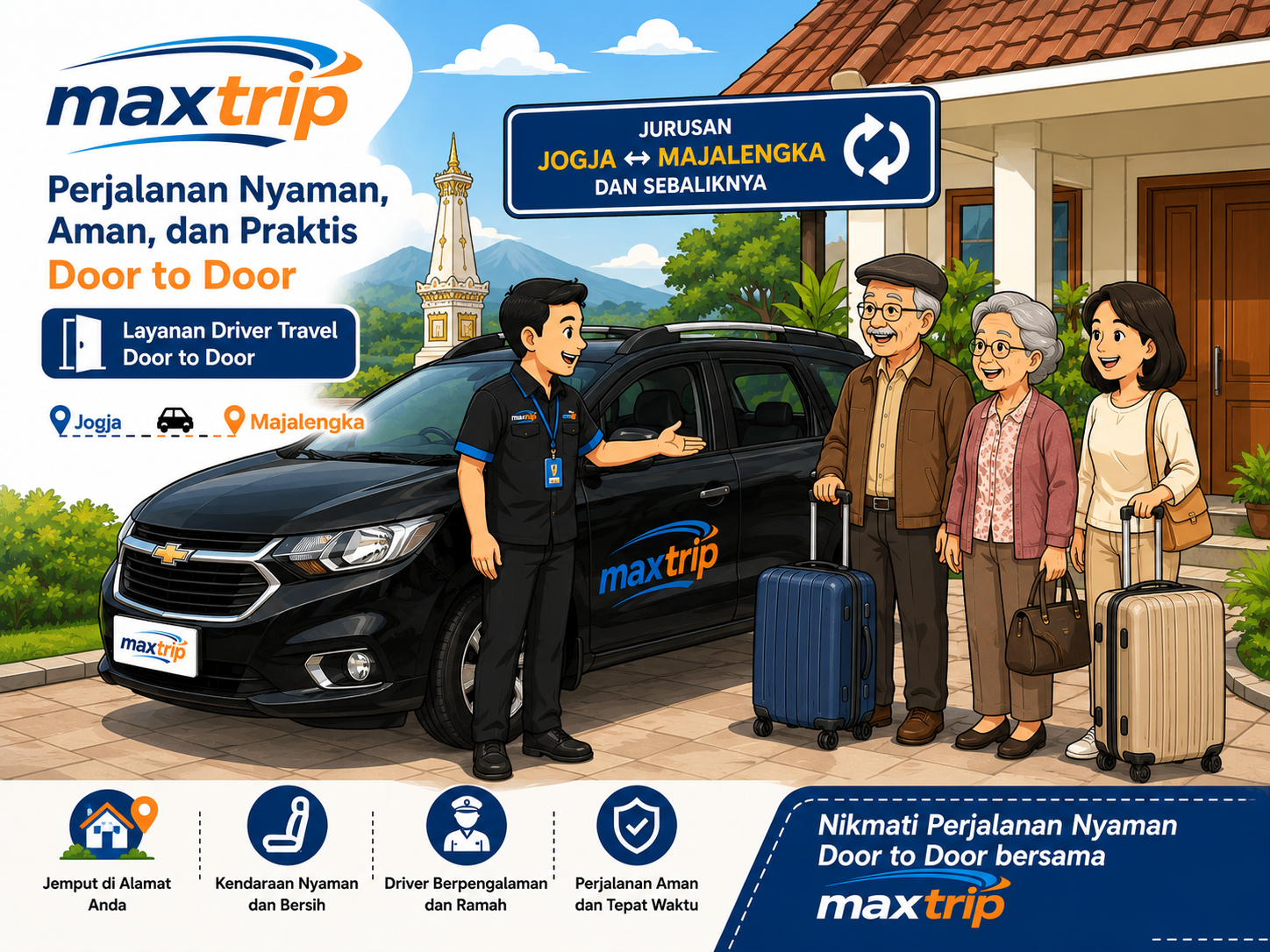 Travel dan pengiriman paket / barang jurusan Jogja Majalengka dan sebaliknya by maxtrip